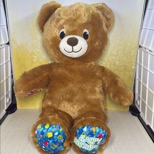 Build-A-Bear Brown Happy Birthday Stuffed Animal Plush NWOT